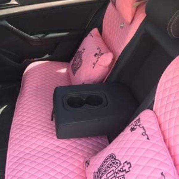 SEE LISTING Leather Universal Car Seat Cover for Women/Girl Pk/Blk SEE LISTING - Picture 8 of 11